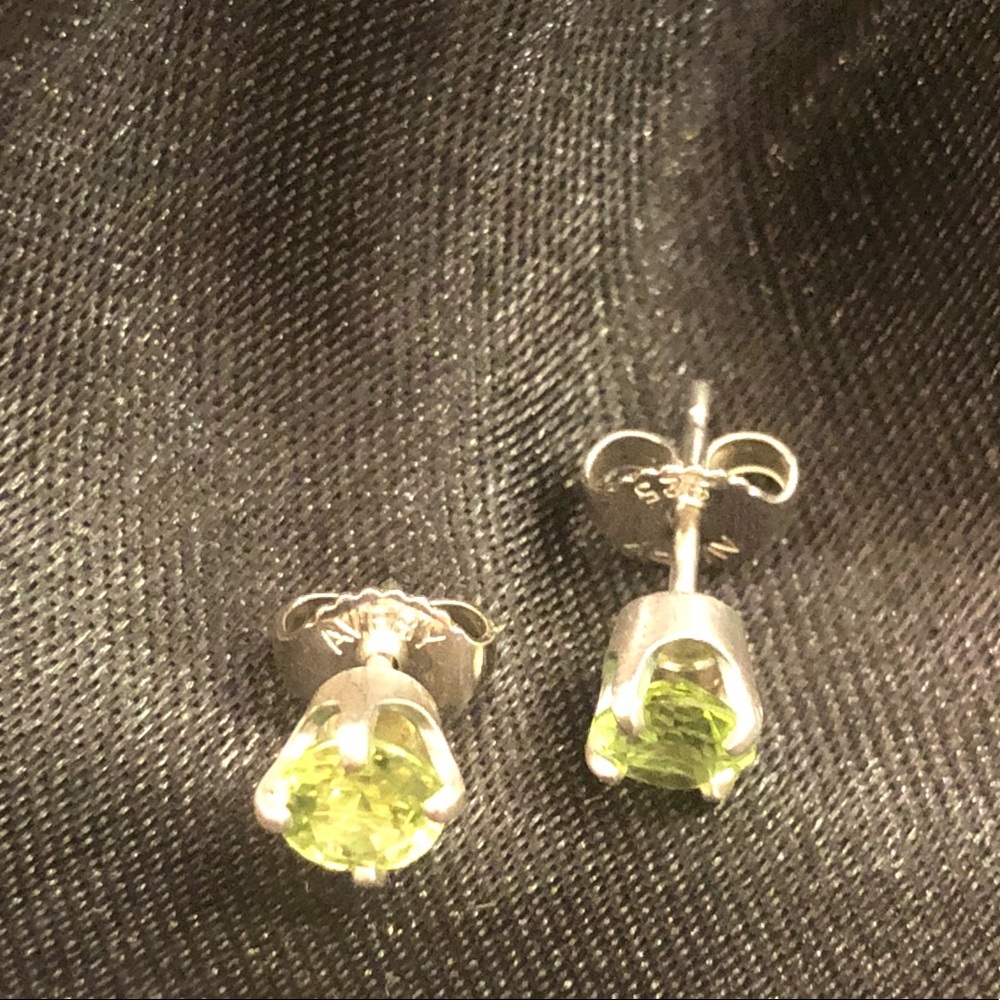 James Avery Peridot Silver earring studs